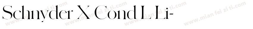 Schnyder X Cond L Li字体转换